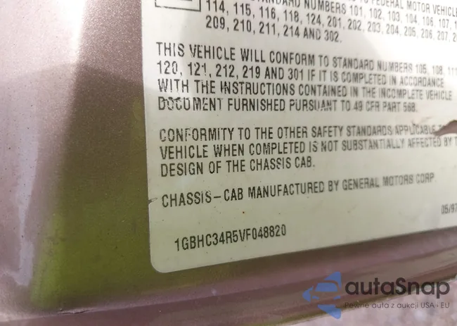 1GBHC34R5VF048820: 44113388