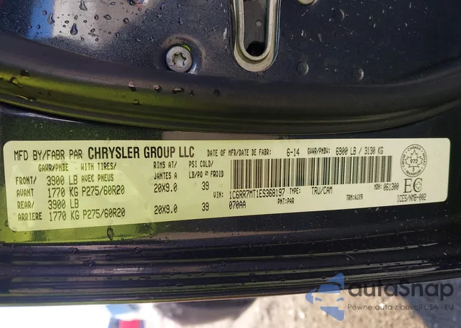 1C6RR7MT1ES368197: 44113417