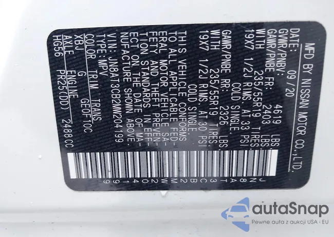 JN8AT3CB2MW204199: 44113446