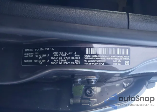 ZACNJABB4KPK03331: 44113451