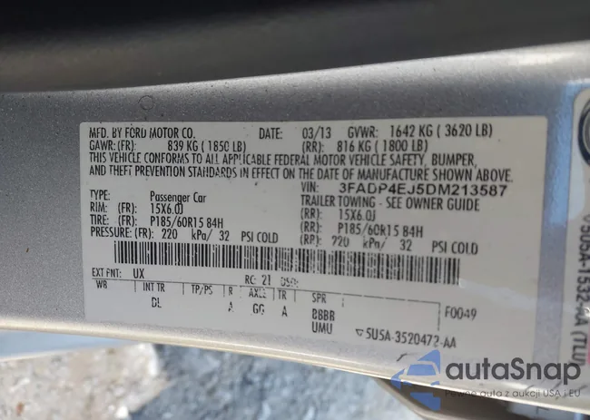 3FADP4EJ5DM213587: 44113465