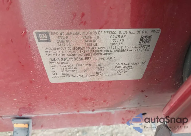 3GYFNAEY5BS541552: 44113469