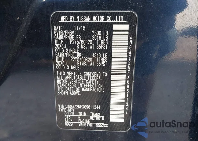 JN8AZ2NFXG9611344: 44114537