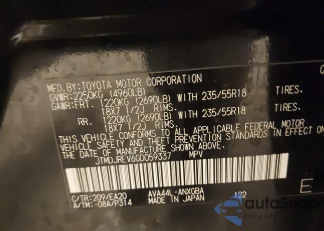 JTMDJREV6GD059337: 44114541