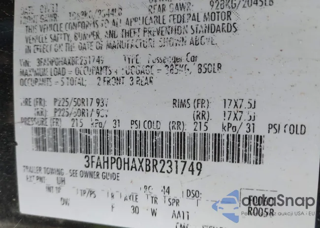 3FAHP0HAXBR231749: 44114557