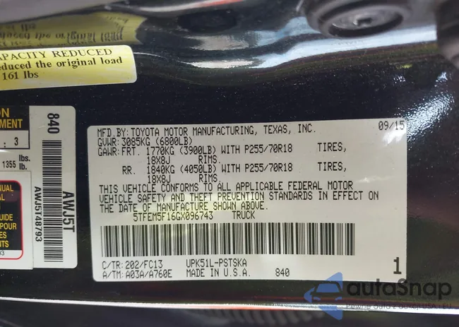 5TFEM5F16GX096743: 44114611