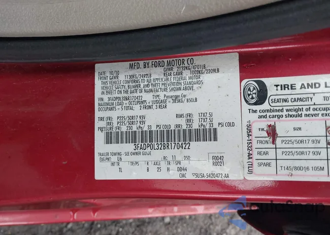 3FADP0L32BR170422: 44114640