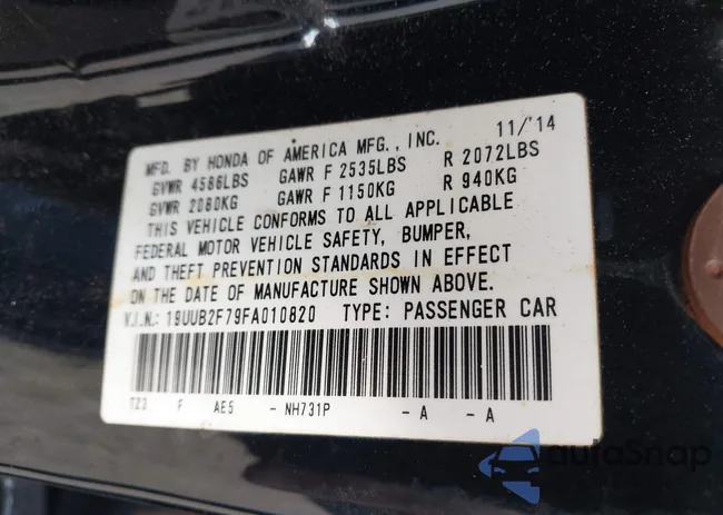 19UUB2F79FA010820: 44114683