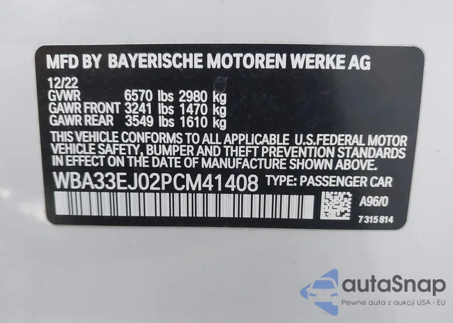 WBA33EJ02PCM41408: 44114740