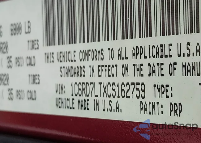 1C6RD7LTXCS162759: 44114789