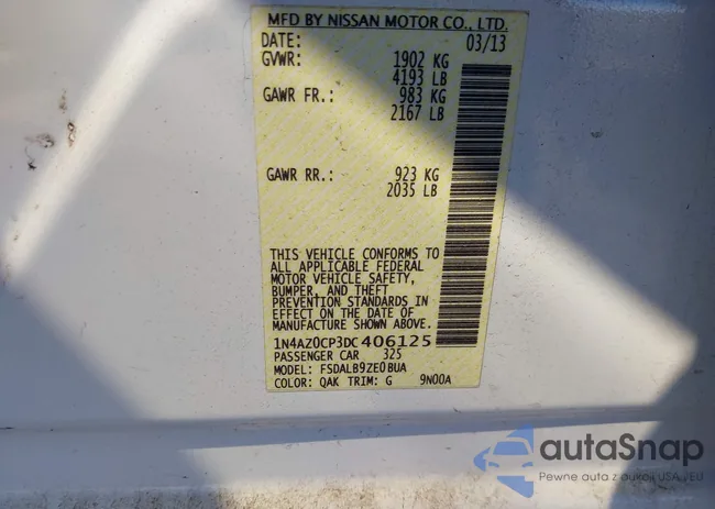 1N4AZ0CP3DC406125: 44114834