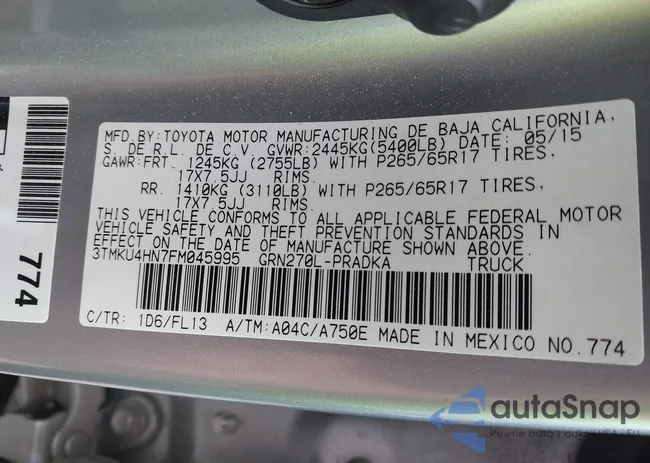 3TMKU4HN7FM045995: 44114895