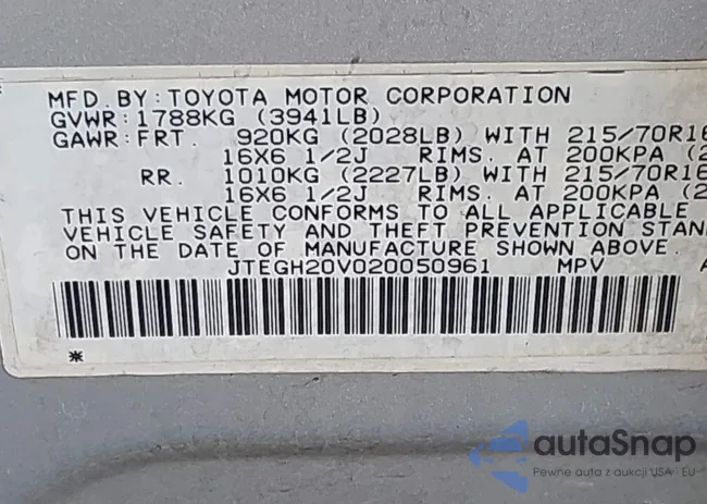 JTEGH20V020050961: 44114931