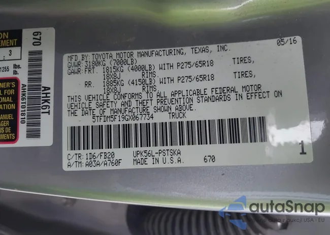 5TFDM5F19GX067734: 44114980