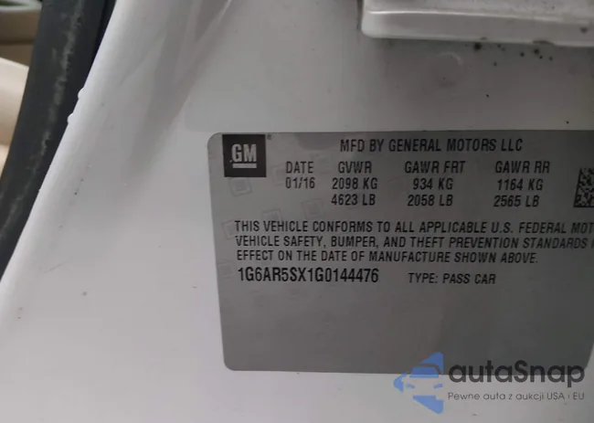 1G6AR5SX1G0144476: 44115081