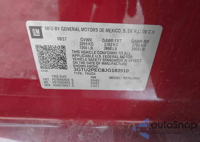 3GTU2PEC8JG183510: 44115101