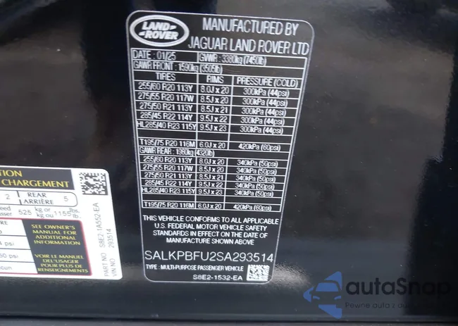 SALKPBFU2SA293514: 44114179