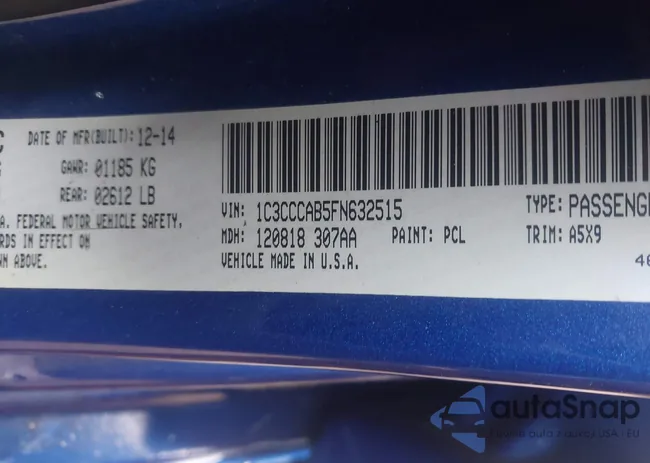 1C3CCCAB5FN632515: 44114237