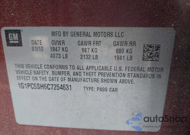 1G1PC5SH6C7254631: 44114246