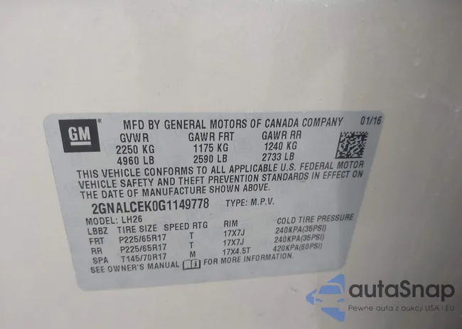 2GNALCEK0G1149778: 44114252