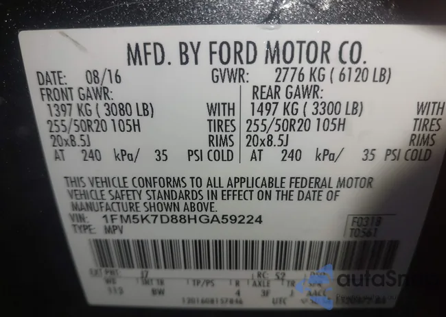 1FM5K7D88HGA59224: 44114358