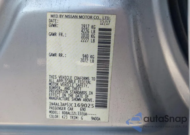 1N4AL3AP5JC169025: 44114421