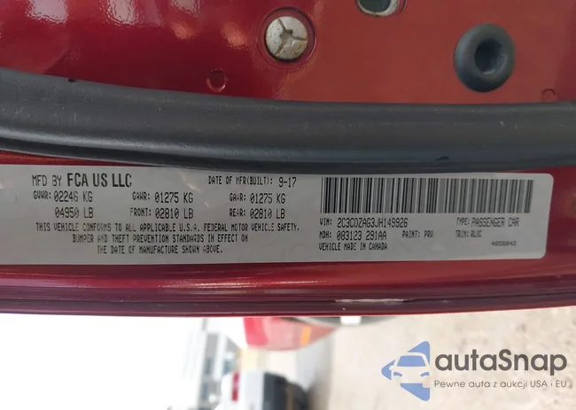 2C3CDZAG3JH149926: 44114455