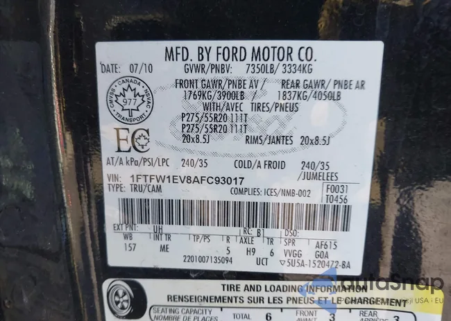 1FTFW1EV8AFC93017: 44115507