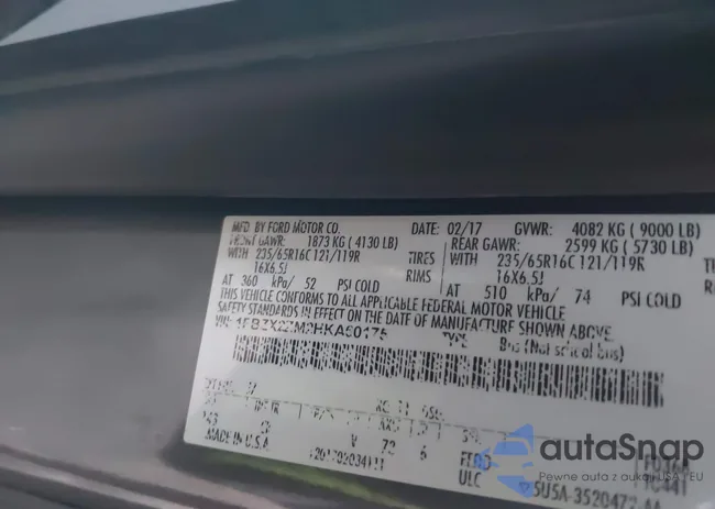 1FBZX2ZM2HKA60175: 44115550