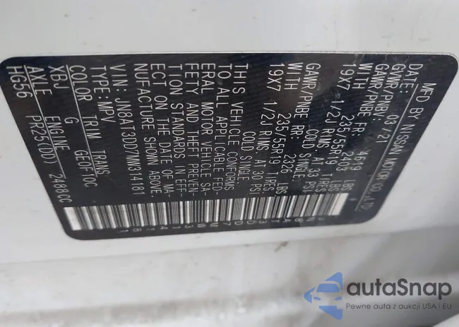 JN8AT3DD7MW314181: 44115665