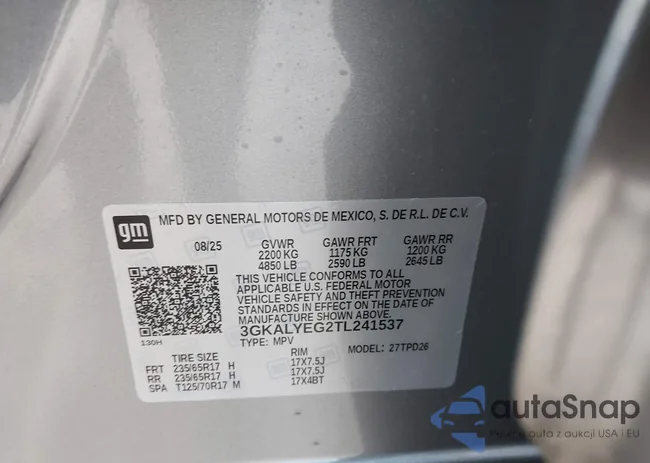 3GKALYEG2TL241537: 44115695