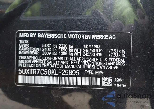 5UXTR7C58KLF29895: 44115712