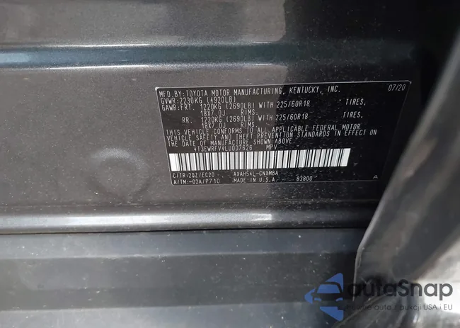 4T3EWRFV4LU007626: 44115763