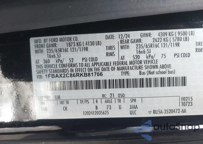 1FBAX2C86RKB81706: 44115765