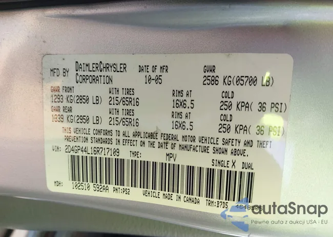 2D4GP44L16R717109: 44115785