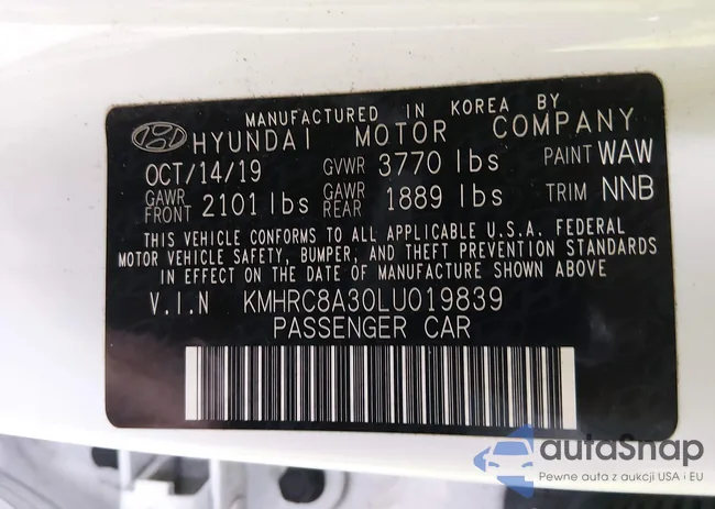 KMHRC8A30LU019839: 44115789