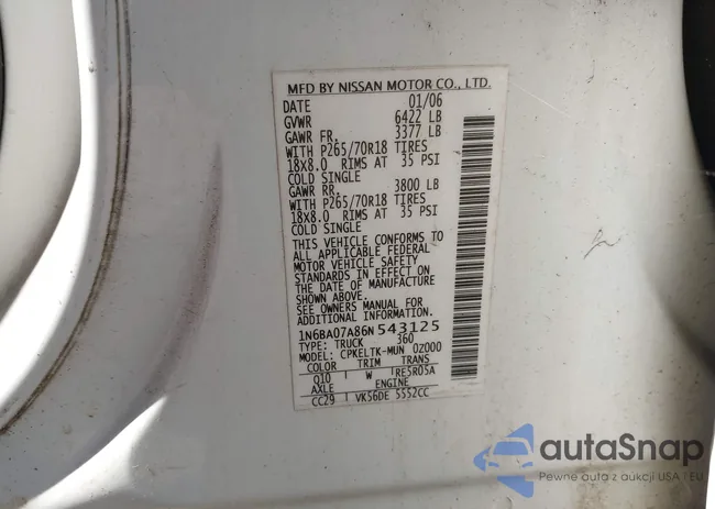 1N6BA07A86N543125: 44115794