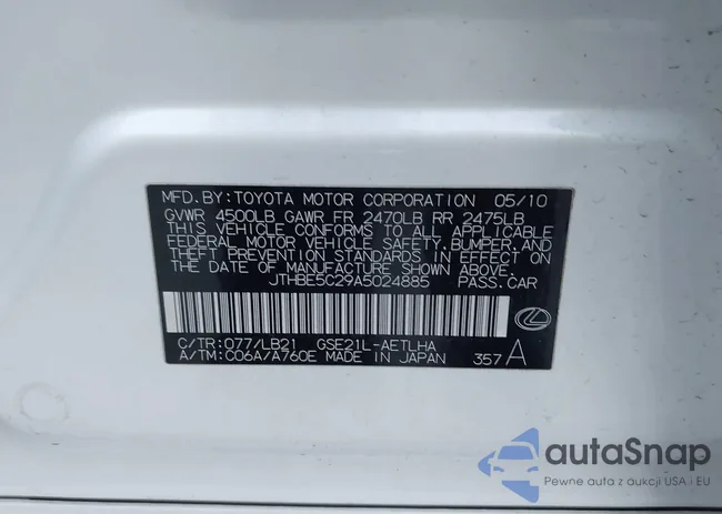 JTHBE5C29A5024885: 44115904