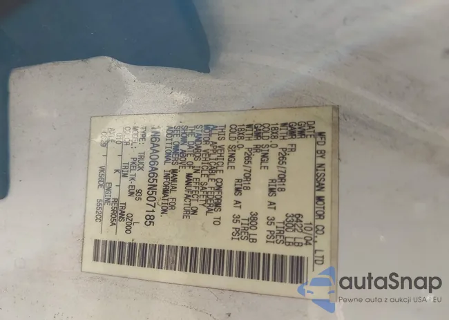 1N6AA06A65N507185: 44115968