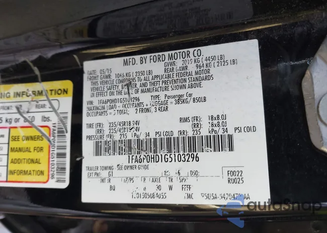 1FA6P0HD1G5103296: 44115973