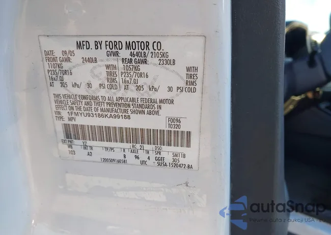 1FMYU93186KA99188: 44115976