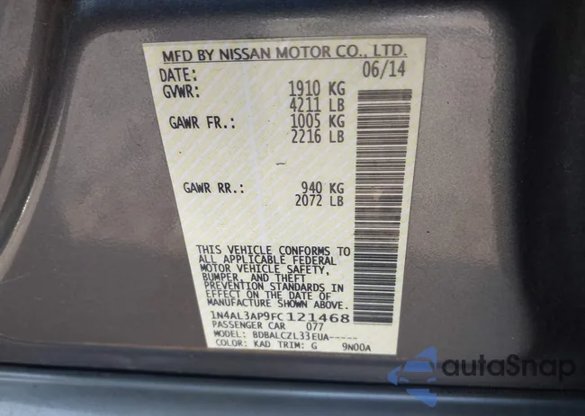 1N4AL3AP9FC121468: 44116039