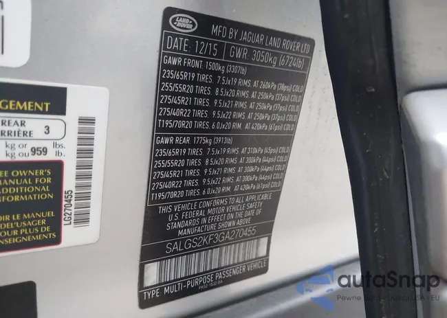 SALGS2KF3GA270455: 44116048