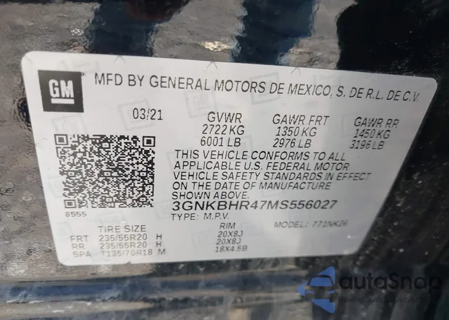 3GNKBHR47MS556027: 44116057