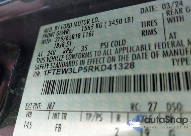 1FTEW3LP5RKD41328: 44116103