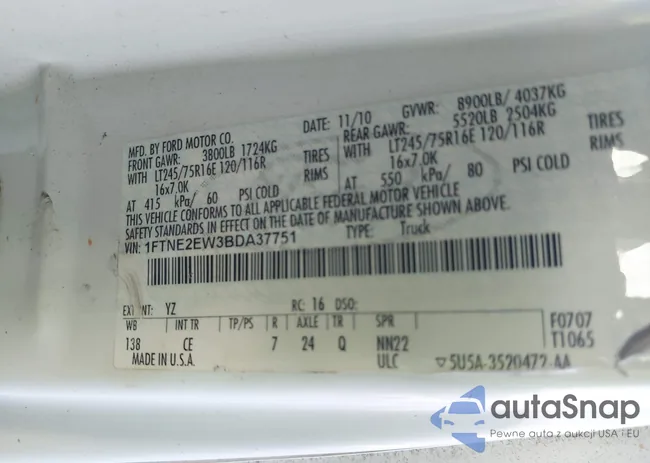 1FTNE2EW3BDA37751: 44115163