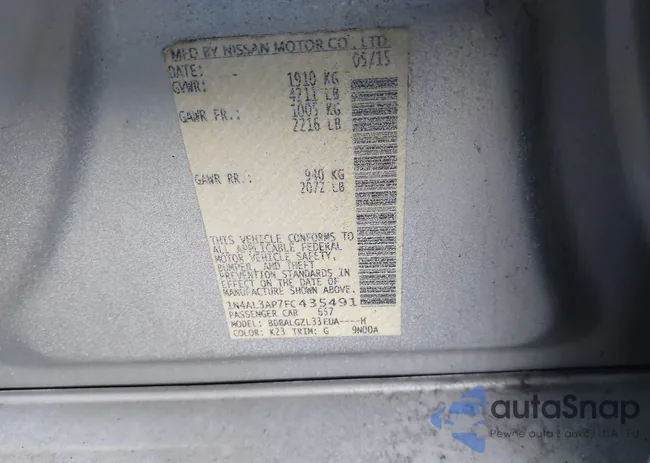 1N4AL3AP7FC435491: 44115205