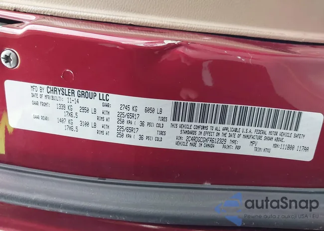 2C4RDGCGXFR612329: 44115228