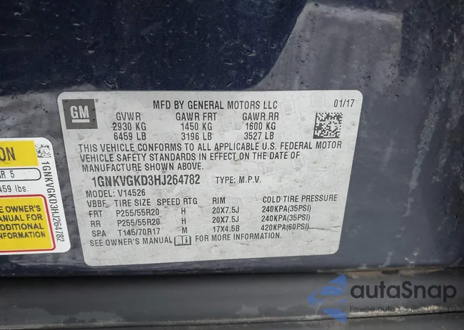 1GNKVGKD3HJ264782: 44115241