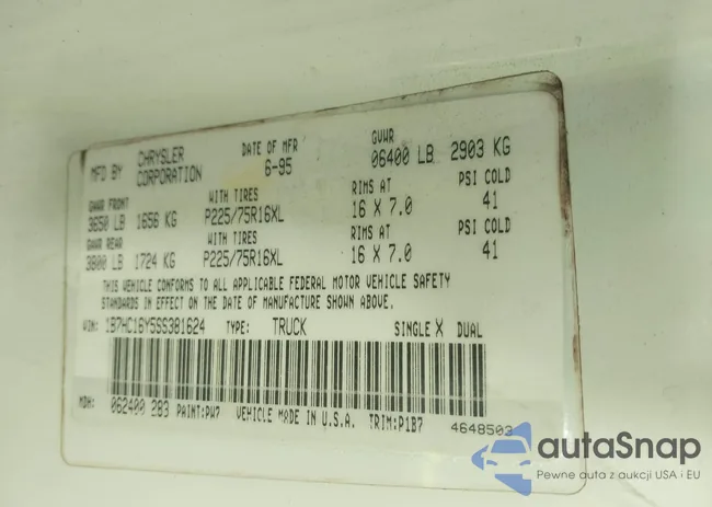 1B7HC16Y5SS381624: 44115244